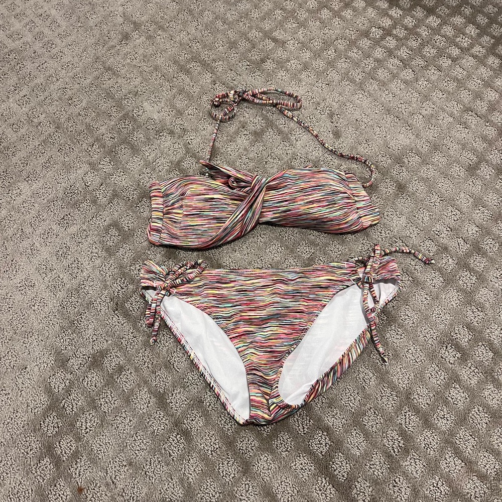 Roxy Striped Bikini Set
